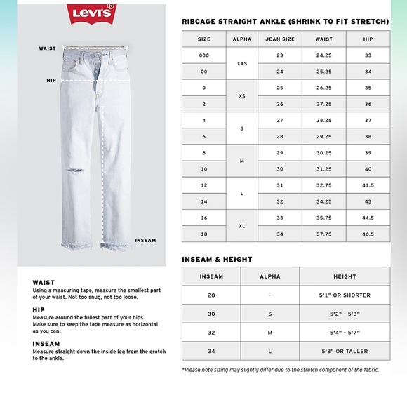 Levi’s Ribcage Straight Ankle Color Over Cloud - white NWT size 24 - Picture 6 of 12